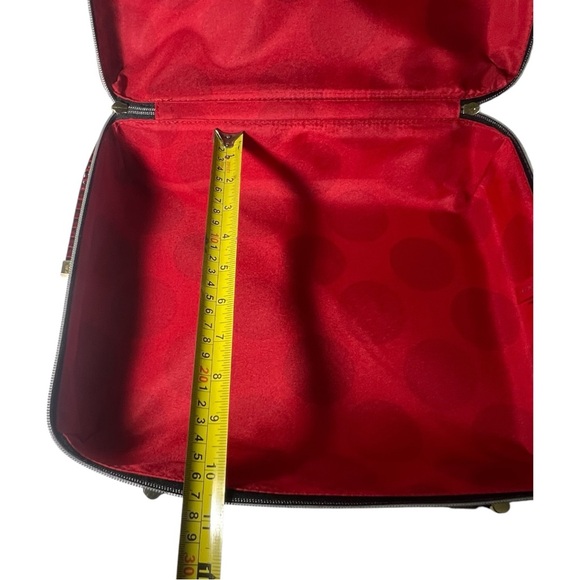 ESTEE LAUDER Beauty Makeup Travel case red faux leather Cosmetic organizer - Picture 5 of 7
